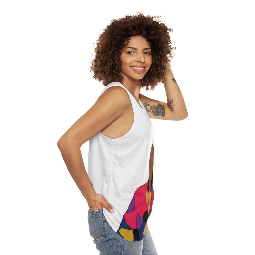 Unisex "Sex Education" tank top with Maeve Wiley and Otis Milburn graphic - women side