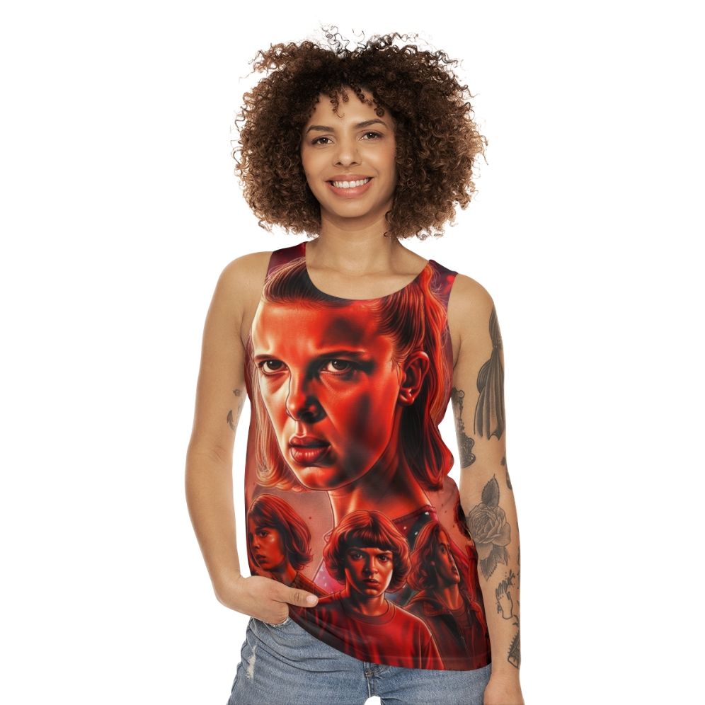 Eleven Unisex Tank Top with Stranger Things Inspired Design - women