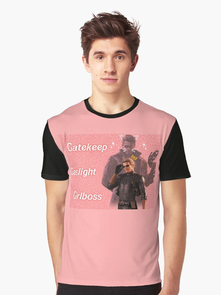 Resident Evil Albert Wesker "Gaslight Gatekeep Girlboss" Graphic T-Shirt - Men