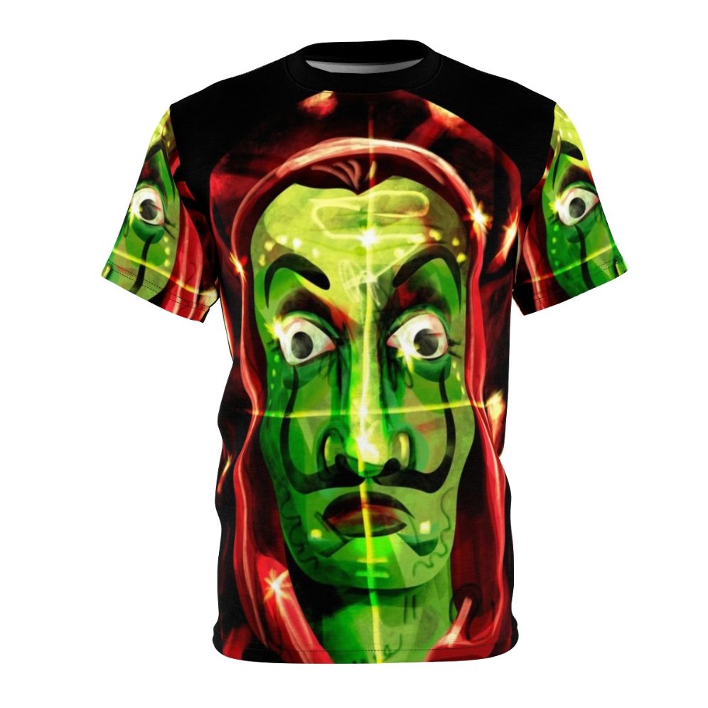 Money Heist inspired t-shirt with Salvador Dali mask design