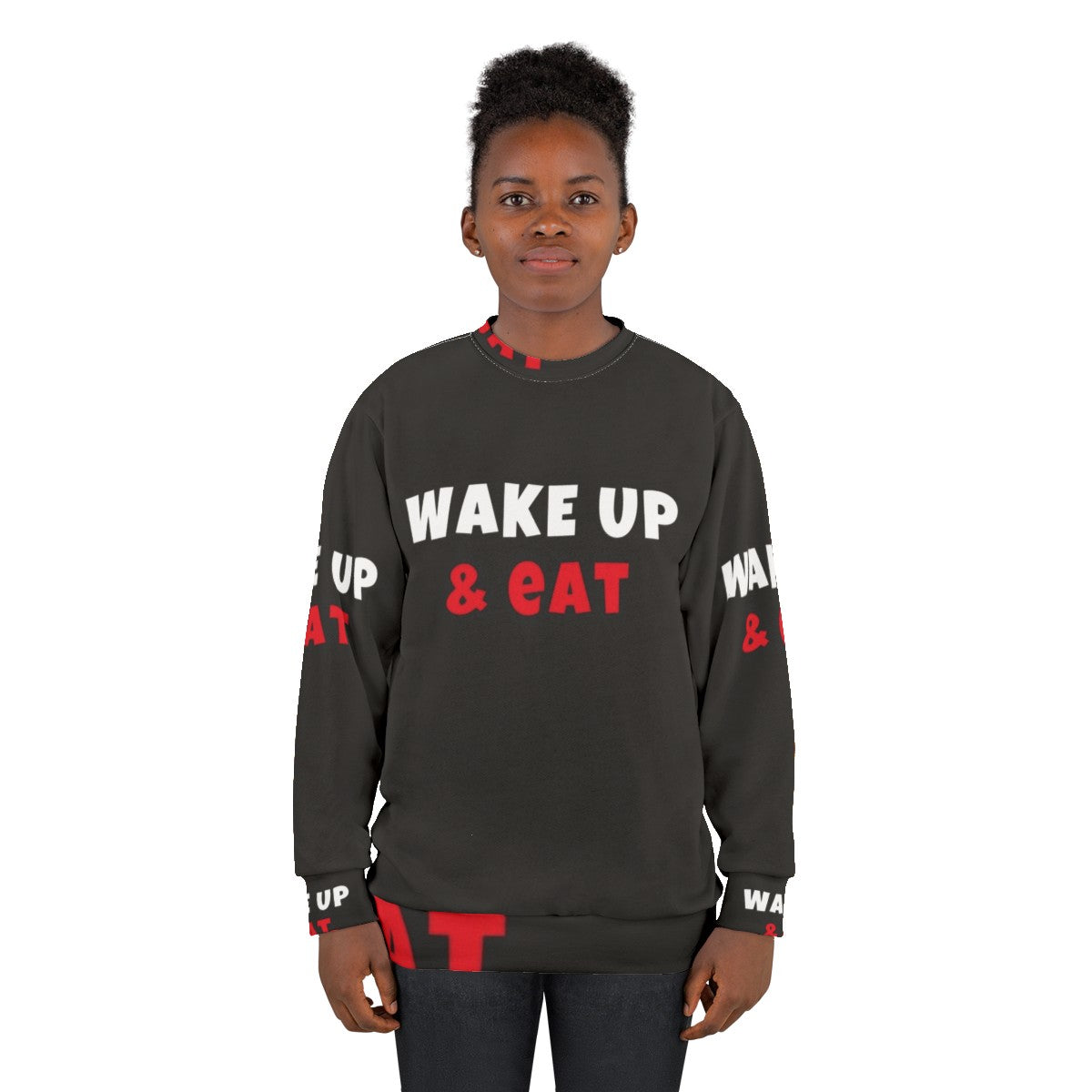 Wake Up and Conquer Your Day graphic sweatshirt - women