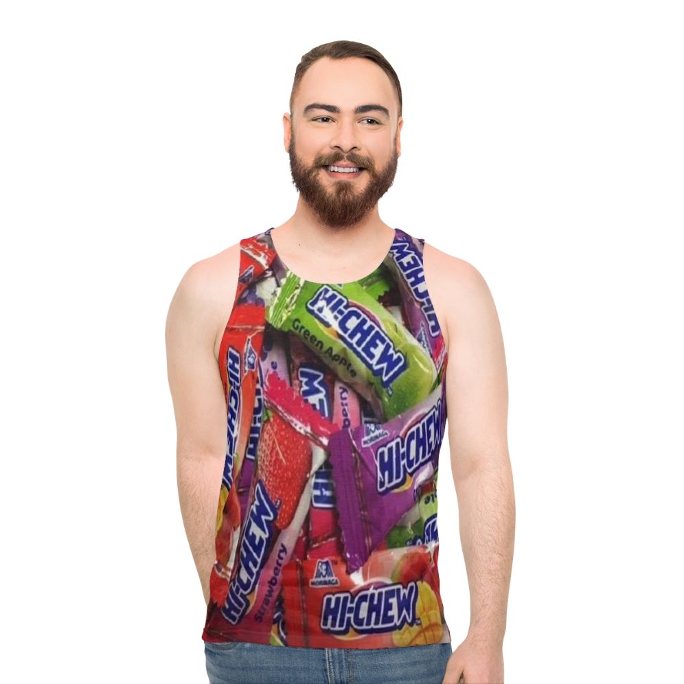 Hi Chew candy-themed unisex tank top - men