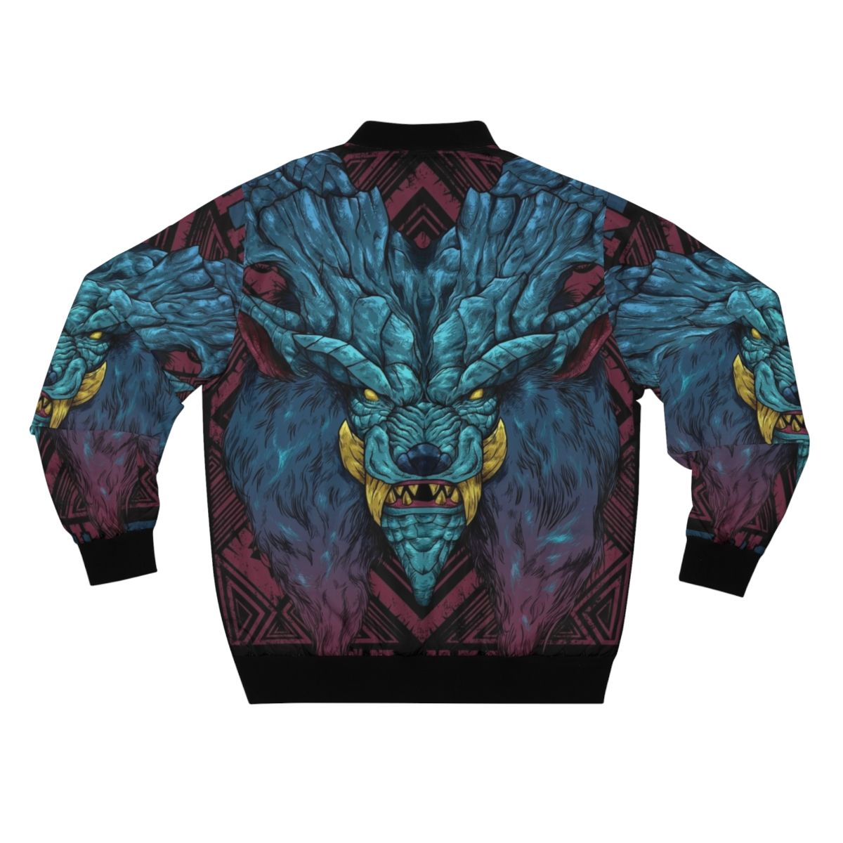 Hunting Club Lunastra Bomber Jacket with Monster Hunter Elder Dragon Design - Back