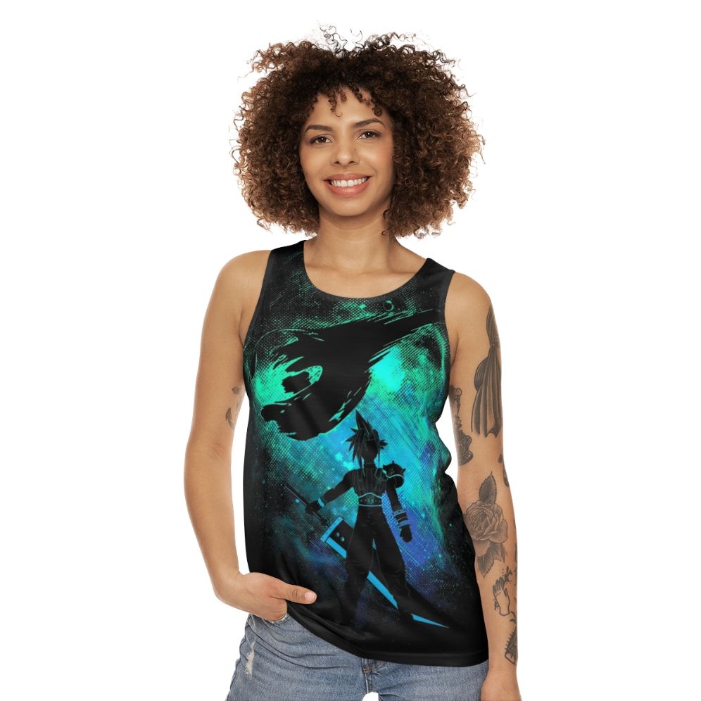 Ex Soldier Art Unisex Tank Top featuring Cloud Strife from Final Fantasy - women