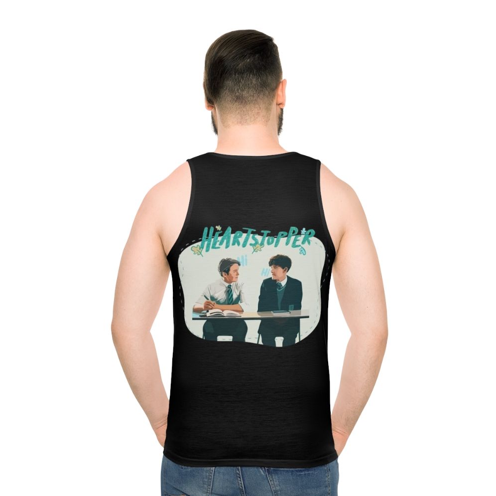 Heart Stopper Unisex Tank Top - men back