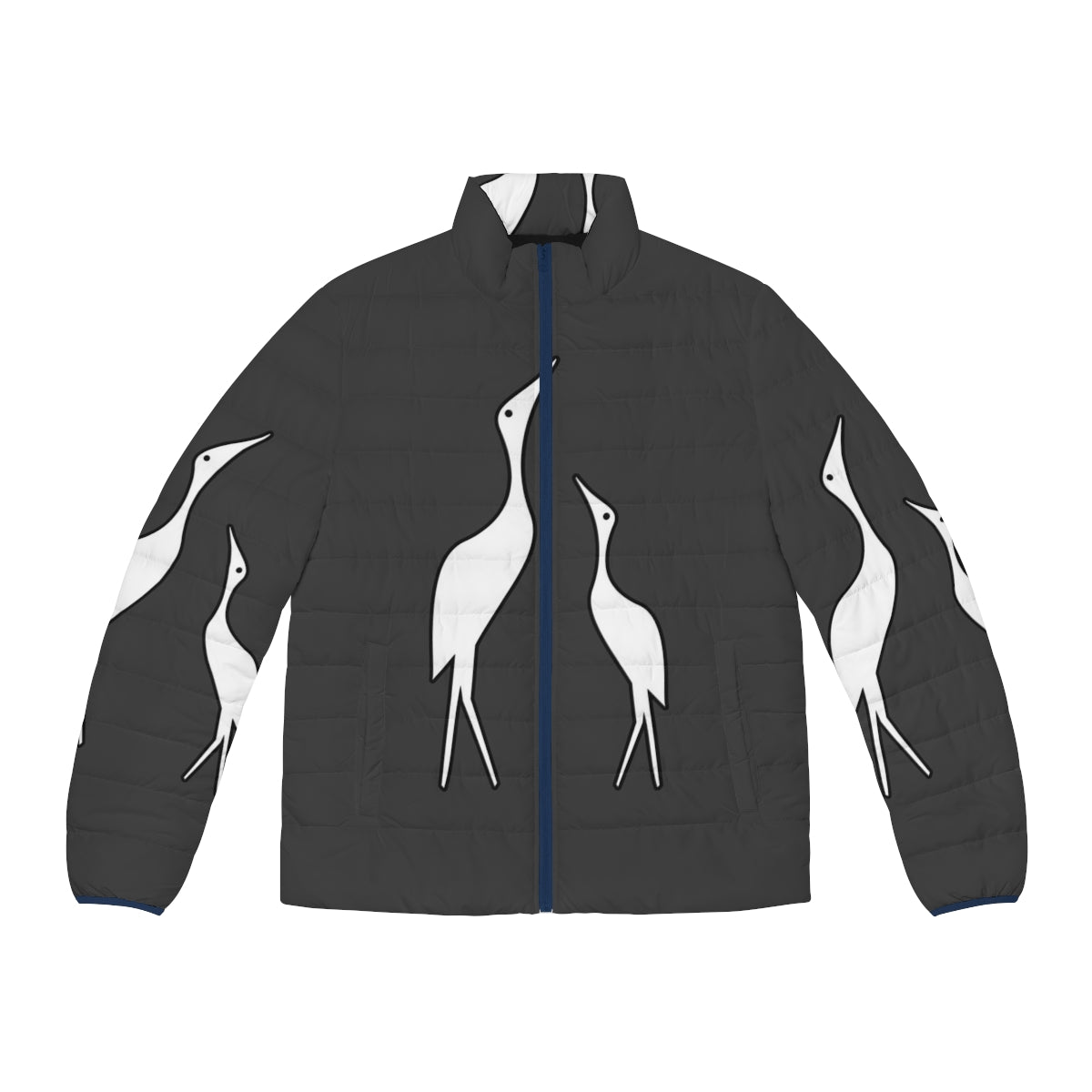 Crane Puffer Jacket with Legendary Animal Design