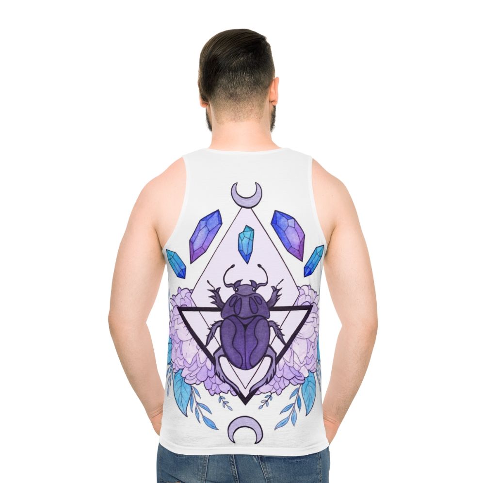 Scarab Queen Unisex Tank Top - men back