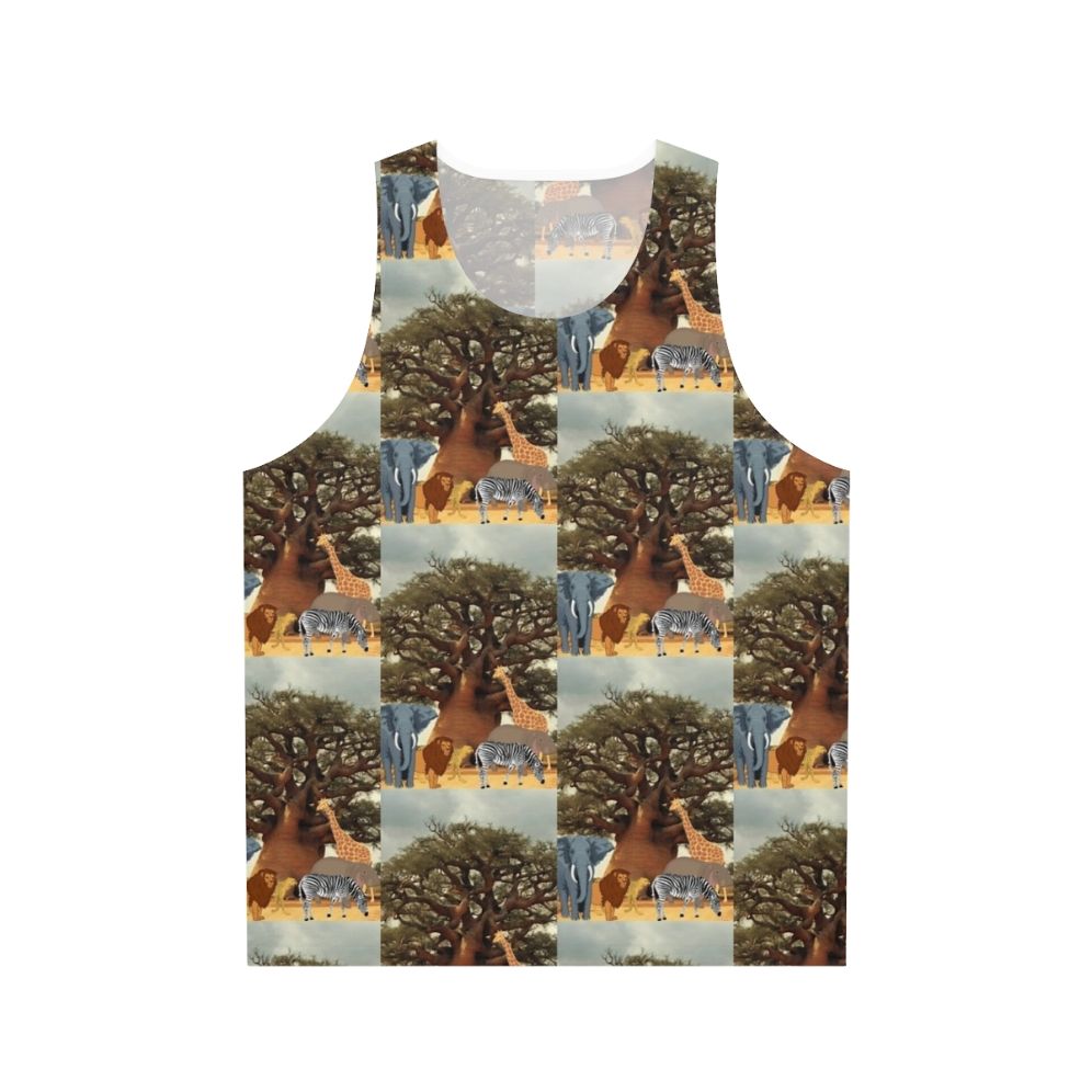 Unisex wildlife boabab tree tank top