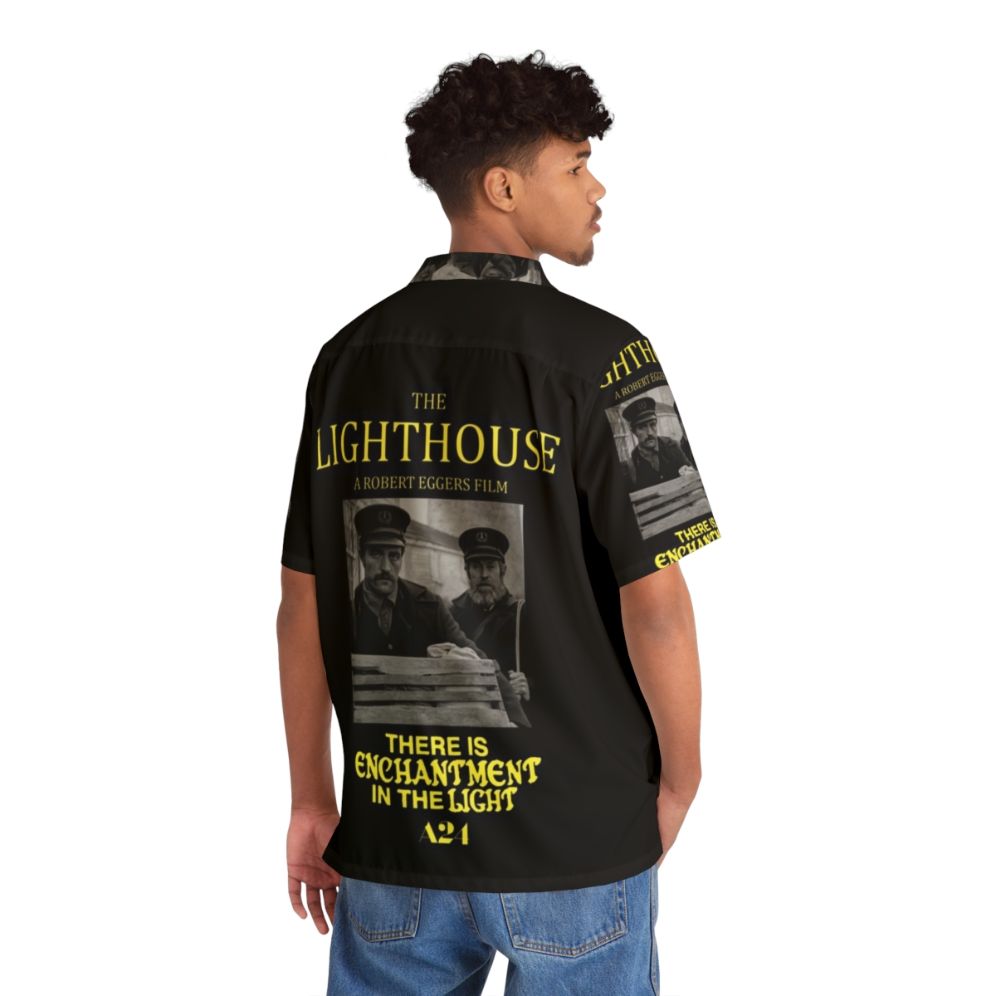 Lighthouse Hawaiian Shirt with Nature-Inspired Design - People Back