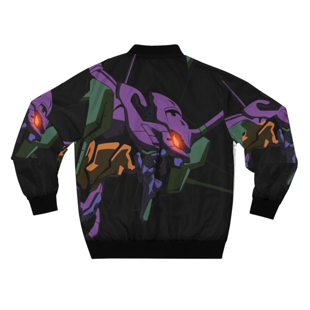 Neon Genesis Evangelion Evangelion Unit-01 Bomber Jacket with Mecha Design - Back