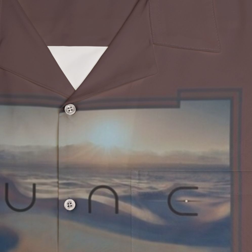 Dune-inspired Hawaiian shirt with desert theme and cinematic design - Detail