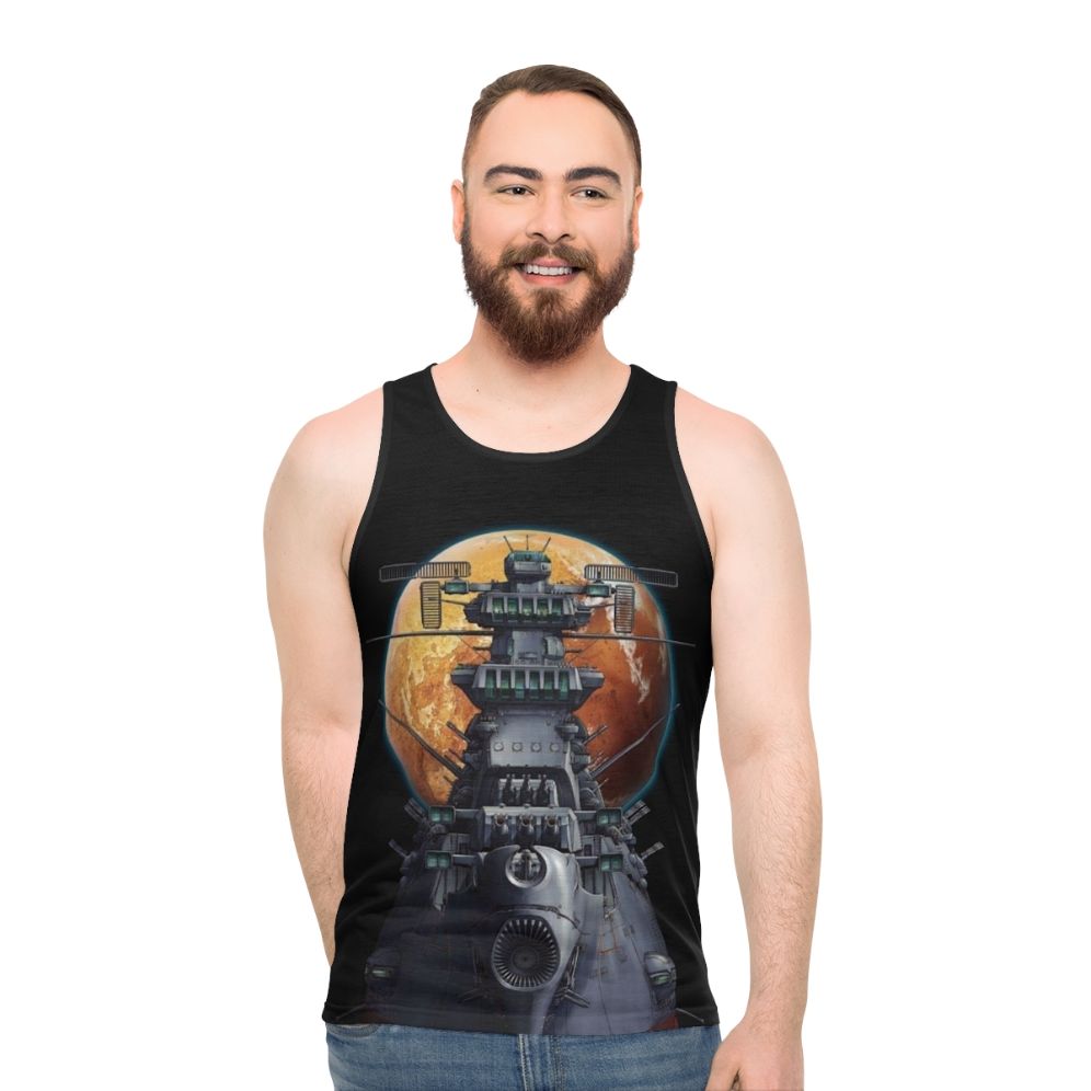 Retro Anime Battleship Yamato Unisex Tank Top - men