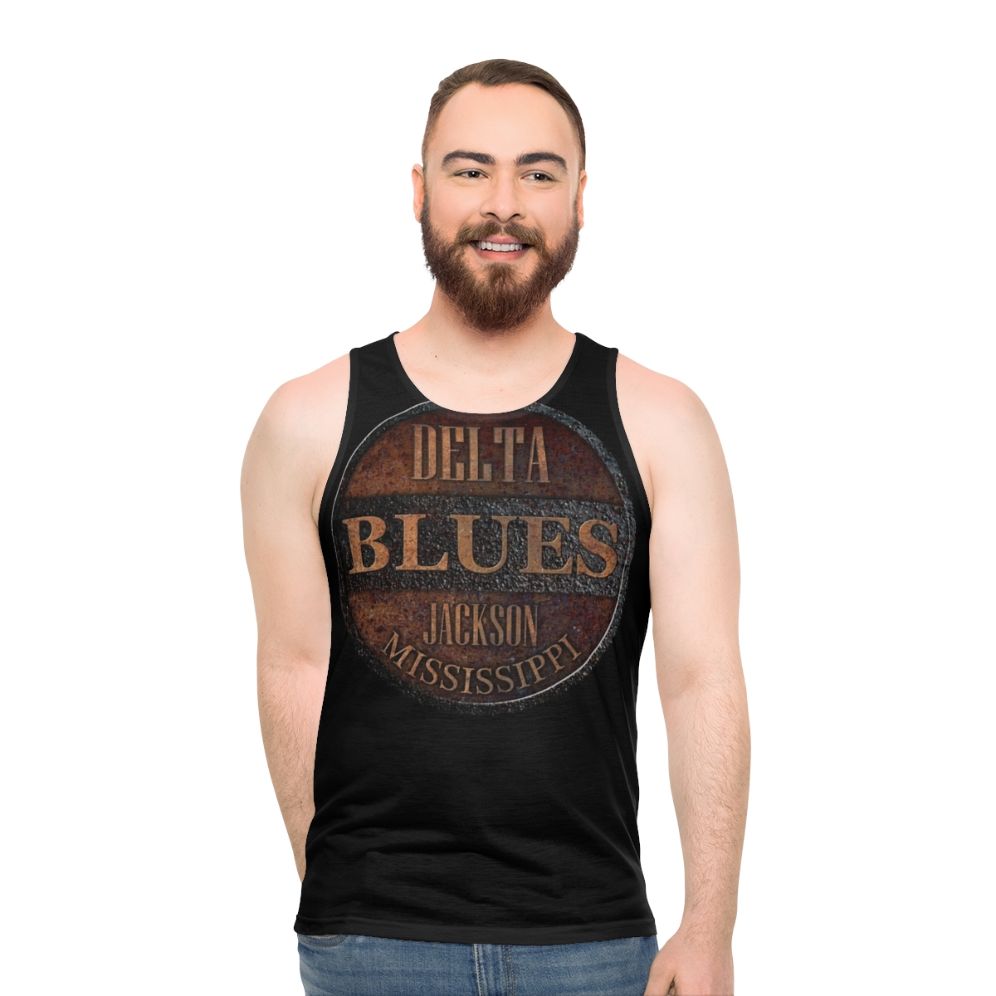 Rusty Delta Blues Unisex Music Festival Tank Top - men