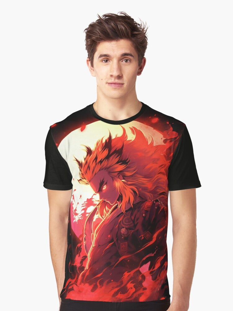 Flame Slayer Demon Slayer Anime Graphic T-Shirt - Men