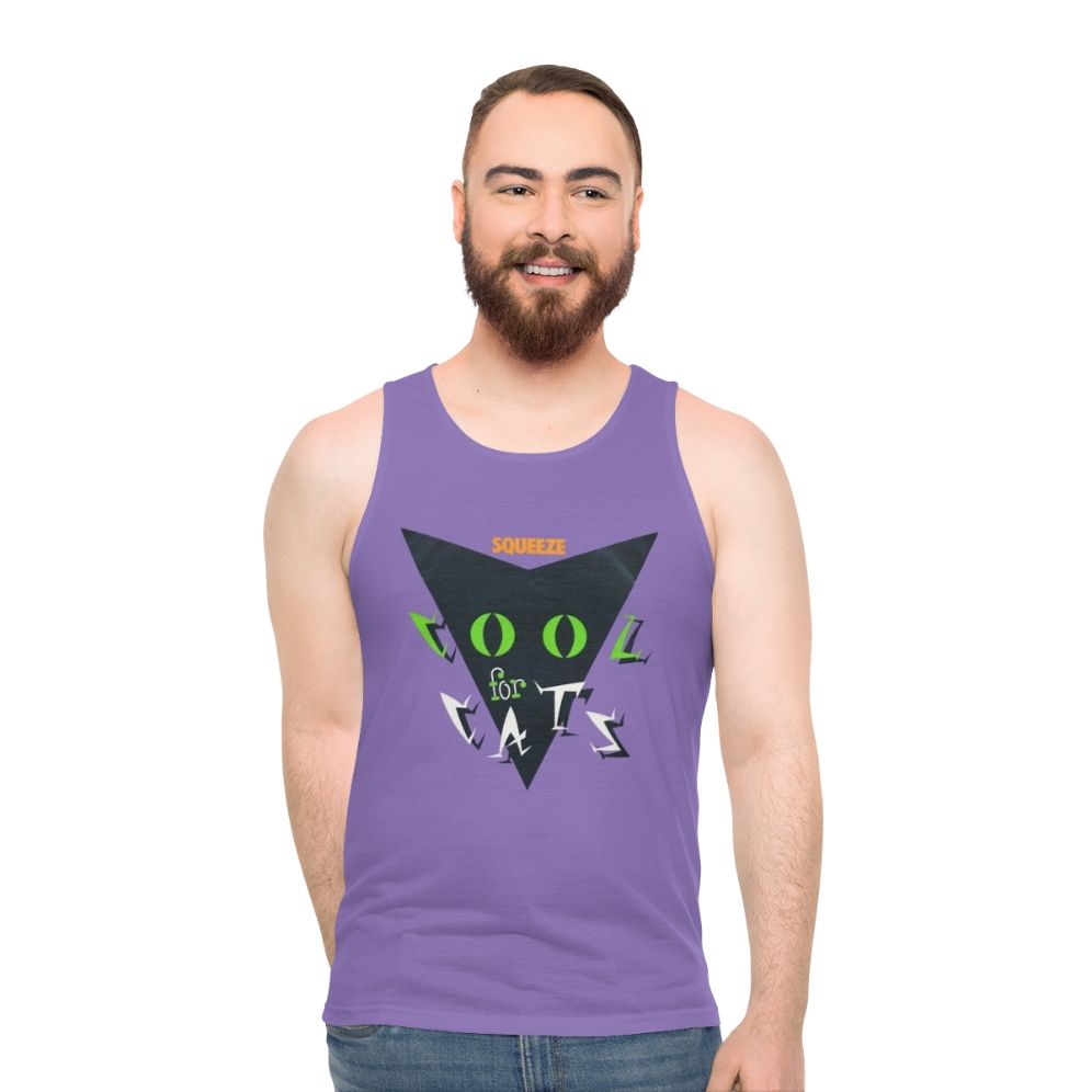 Unisex tank top with Cool For Cats album artwork - men