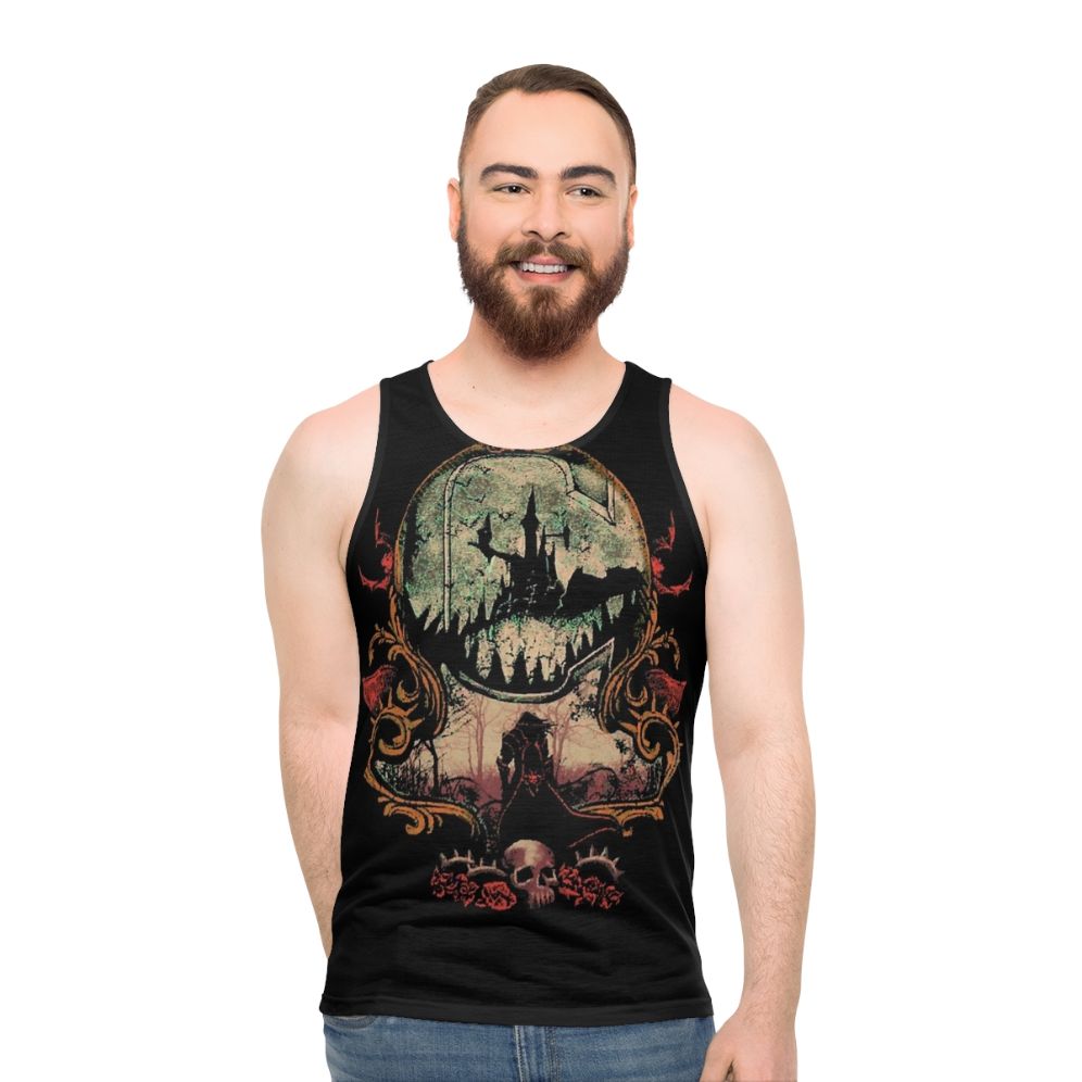 Castlevania inspired vampire hunter unisex tank top - men