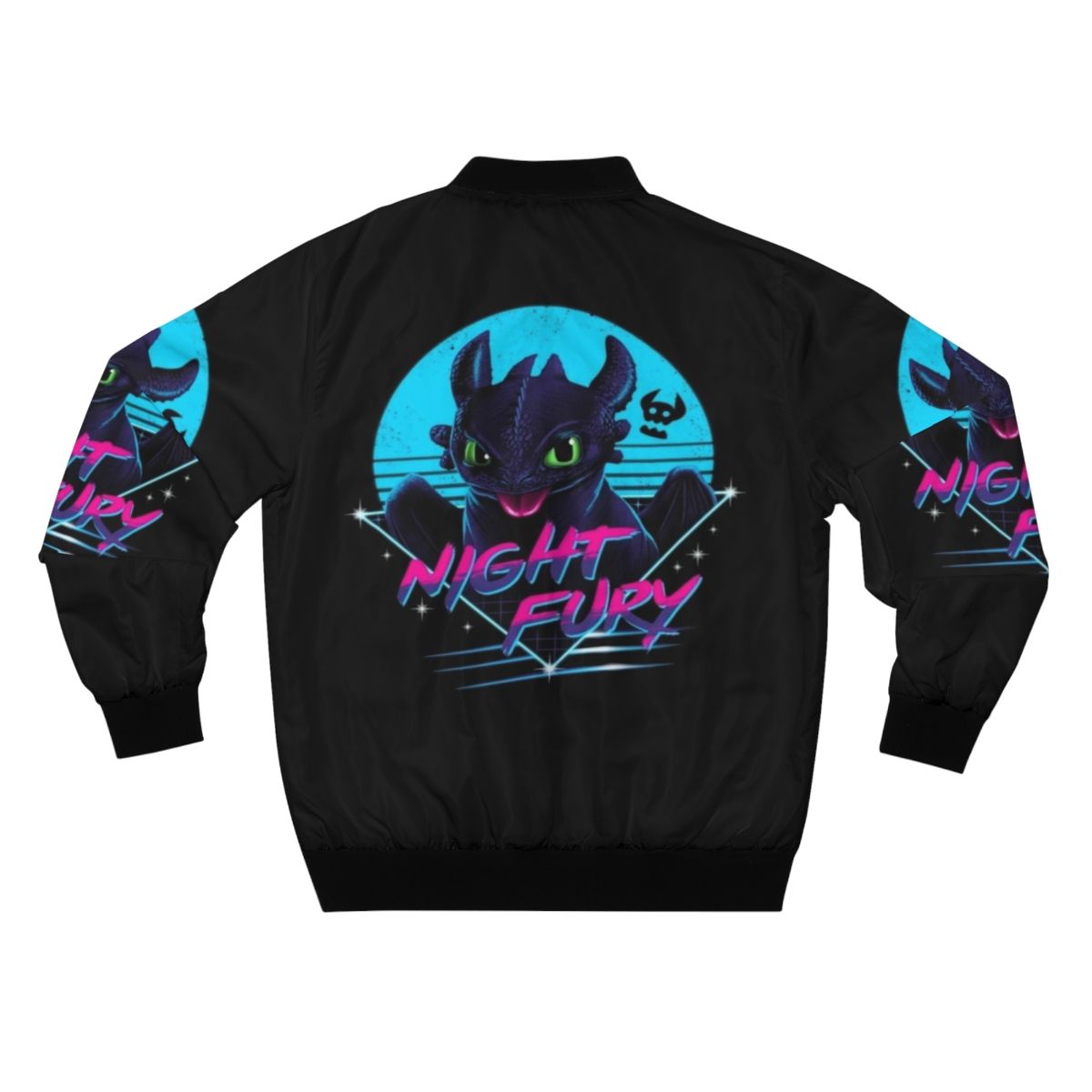 Toothless Night Fury bomber jacket from the movie How to Train Your Dragon - Back