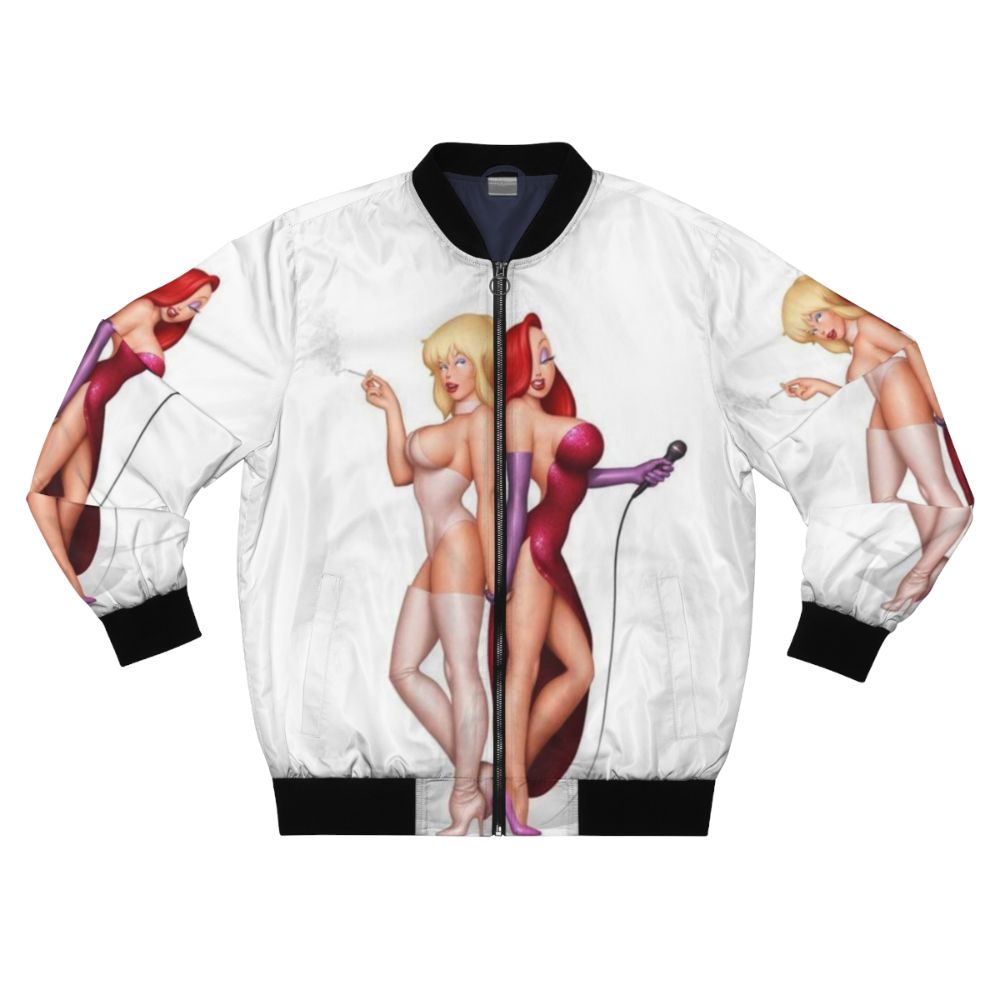 Jessica Rabbit and Holli Wood themed bomber jacket for women and men