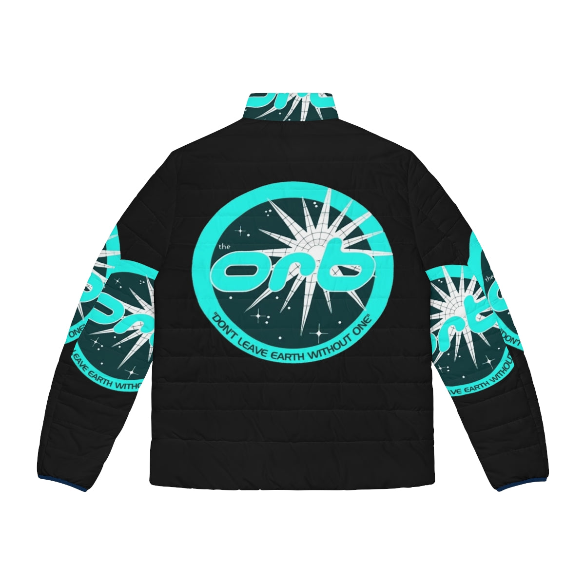 The Orb electronic music-inspired 90s art puffer jacket - Back