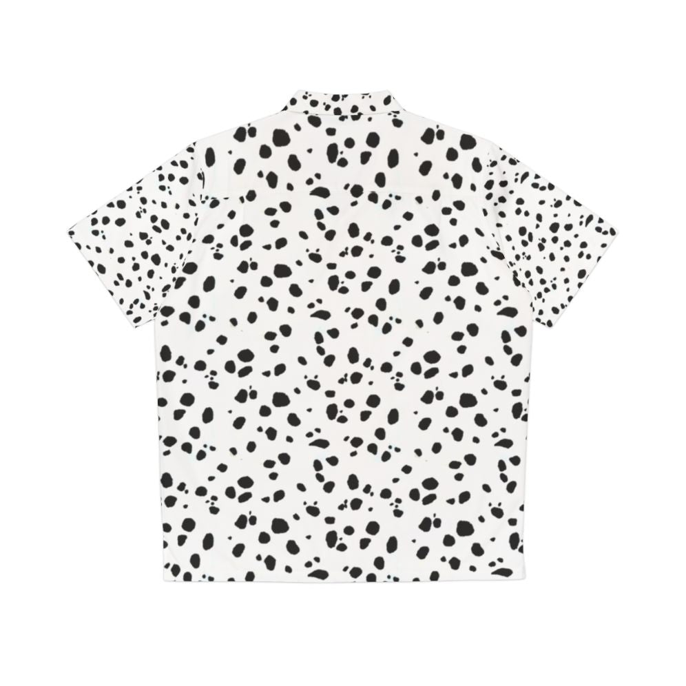 Cute Hawaiian shirt with dalmatian dog spots and dots print - Back