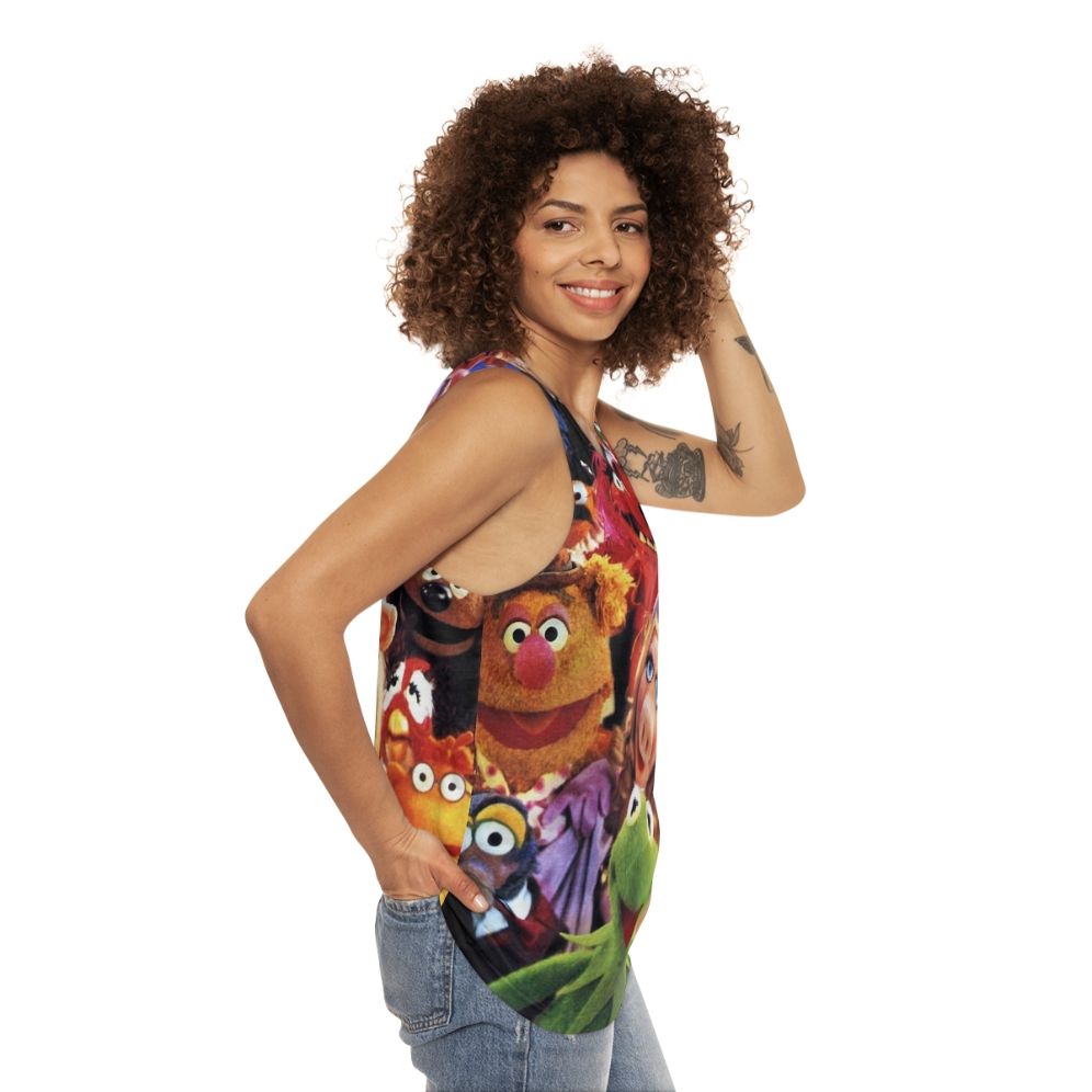 Vintage Muppet Show Retro TV Unisex Tank Top - women side