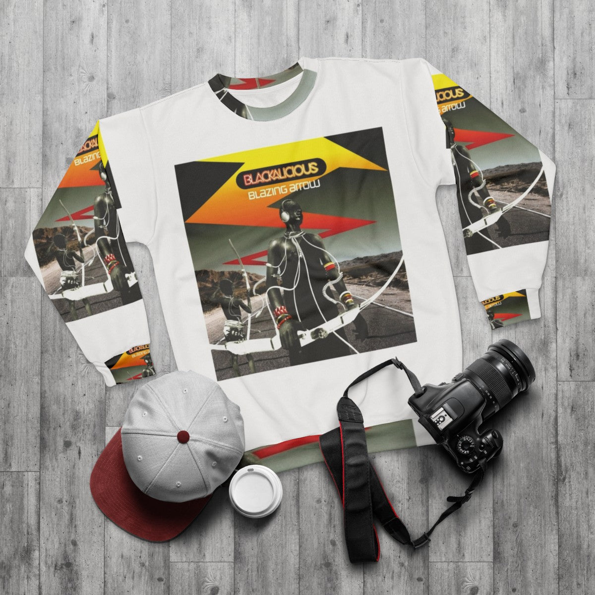 Blackalicious Blazing Arrow Hip Hop Sweatshirt - flat lay