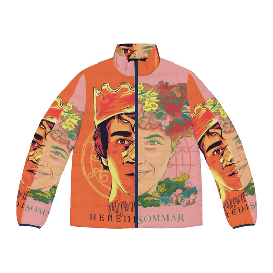 Hereditary Midsommar inspired puffer jacket with horror movie graphics