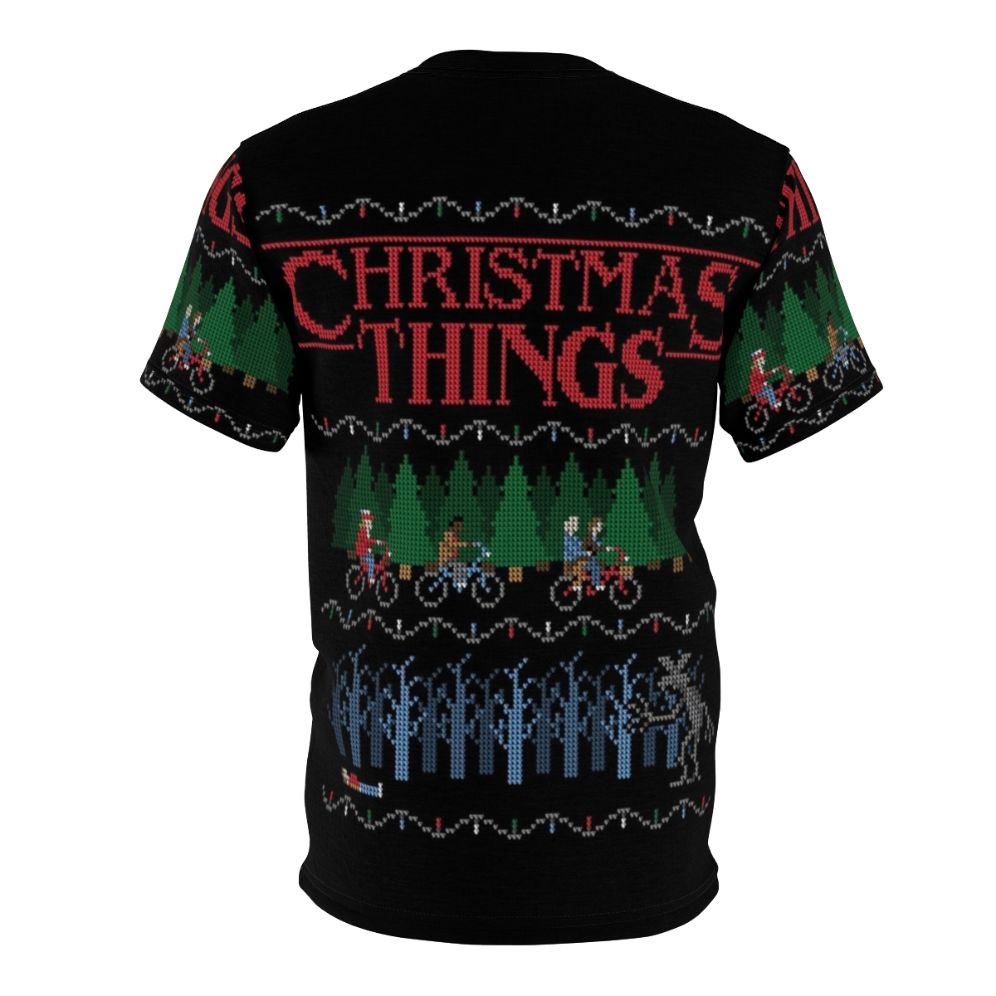 Festive Christmas sweater design printed on a high-quality t-shirt - Back