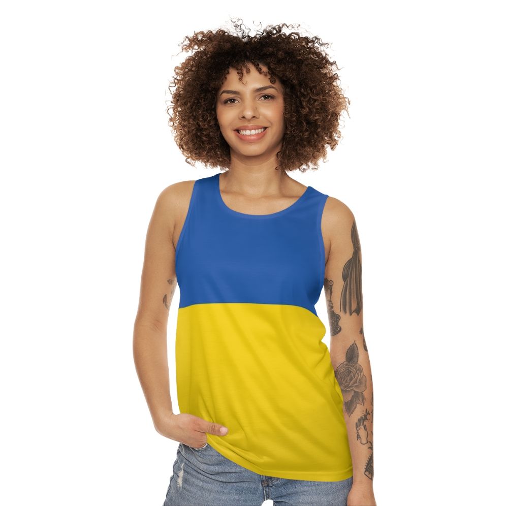 Ukraine flag tank top - women