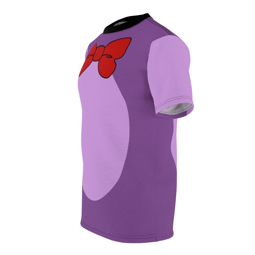 Fnaf Bonnie Cosplay Inspired T-shirt featuring the iconic purple rabbit character from Five Nights at Freddy's - men left