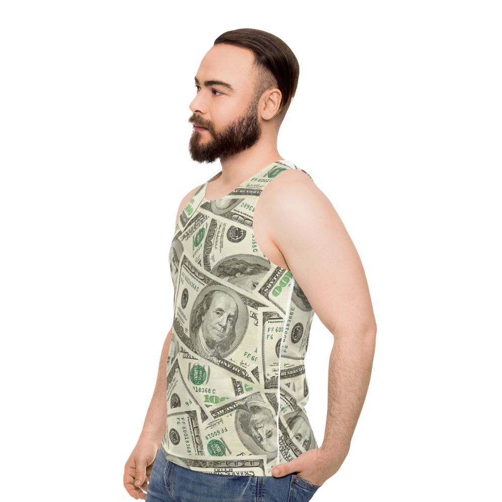 100 dollar bills unisex tank top - men side