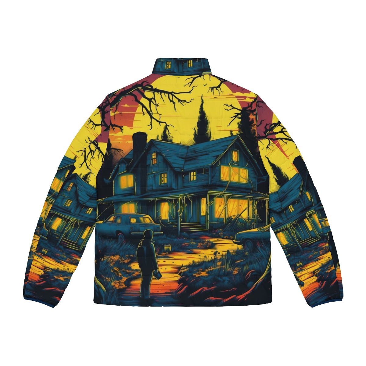 Vecna Manor Puffer Jacket featuring Stranger Things inspired design - Back