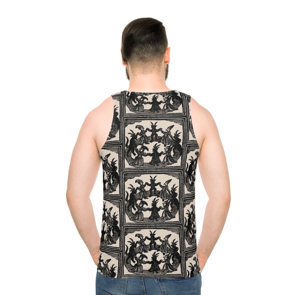 Witches Circle Dance Unisex Occult Tank Top - men back