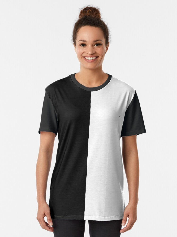 Black and white graphic t-shirt with Sia Cheapthrills design - Women