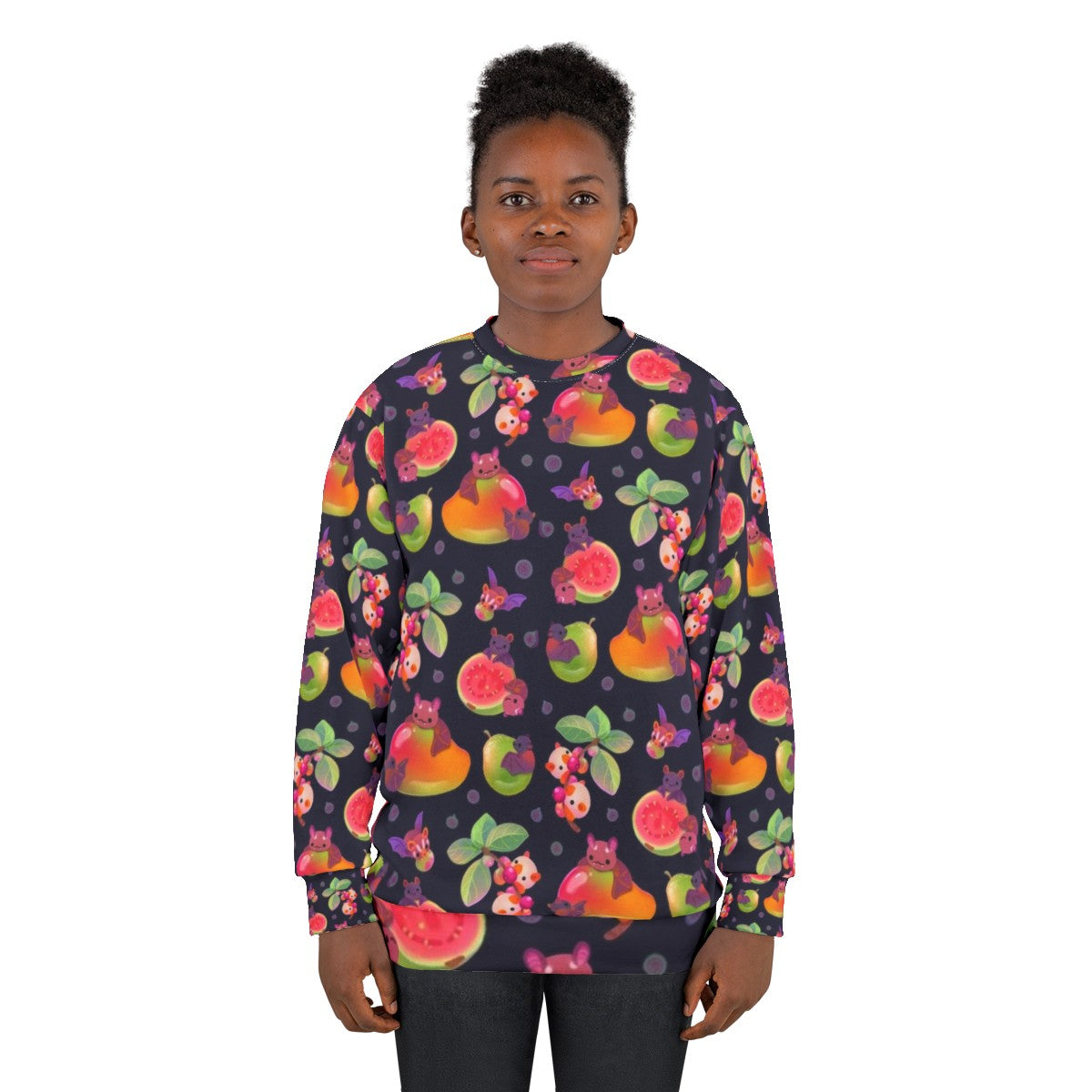 Vintage Fruit Bat Dark Sweatshirt - women