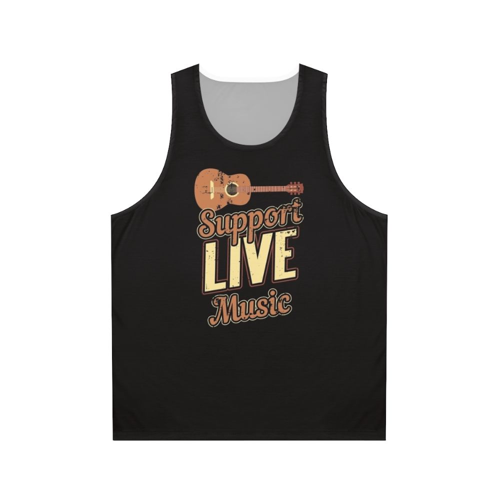 Indie rock live music musician band unisex tank top