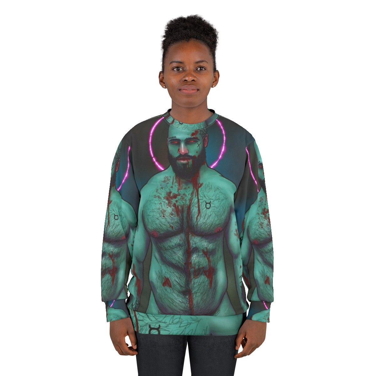 Astra Zero Dark Art LGBTQ Sweatshirt for Muscle Daddies - women