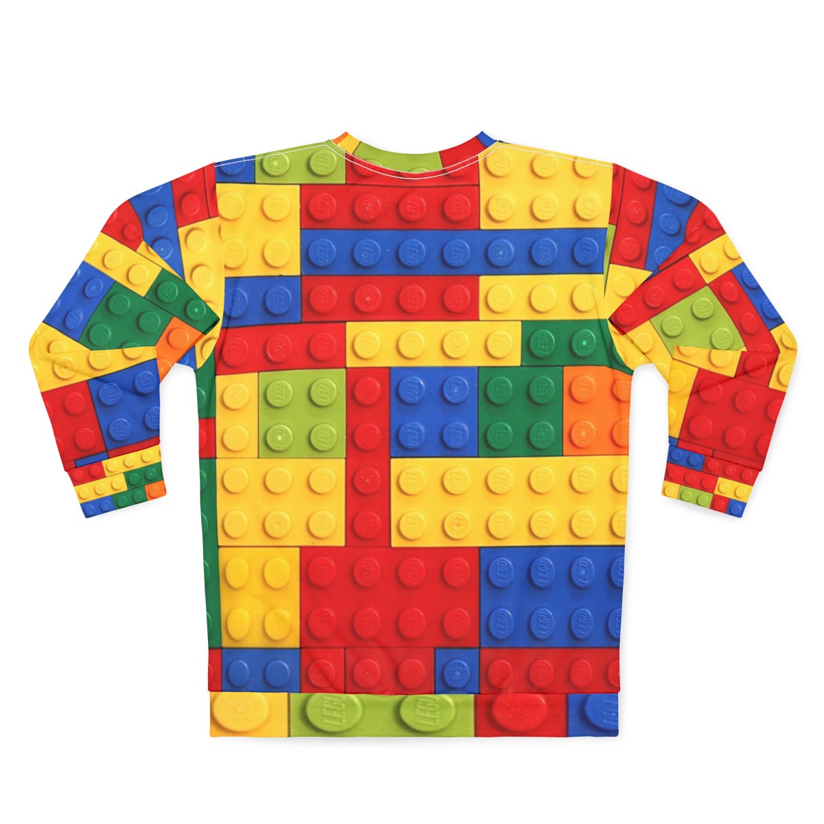 Colorful brick design sweatshirt - Back