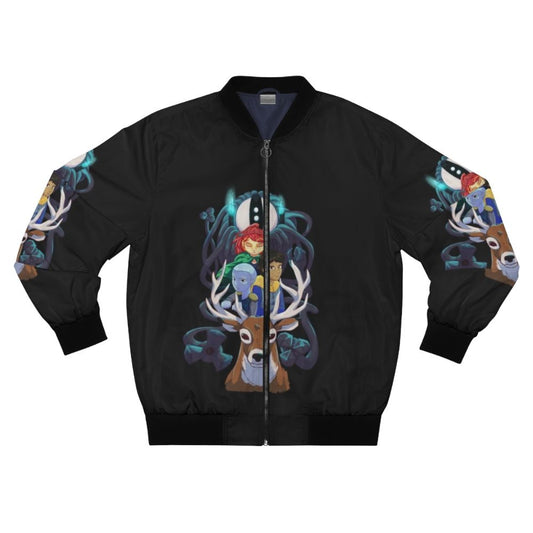 Infinity Train Fantasy Bomber Jacket with Cartoon Series Imagery