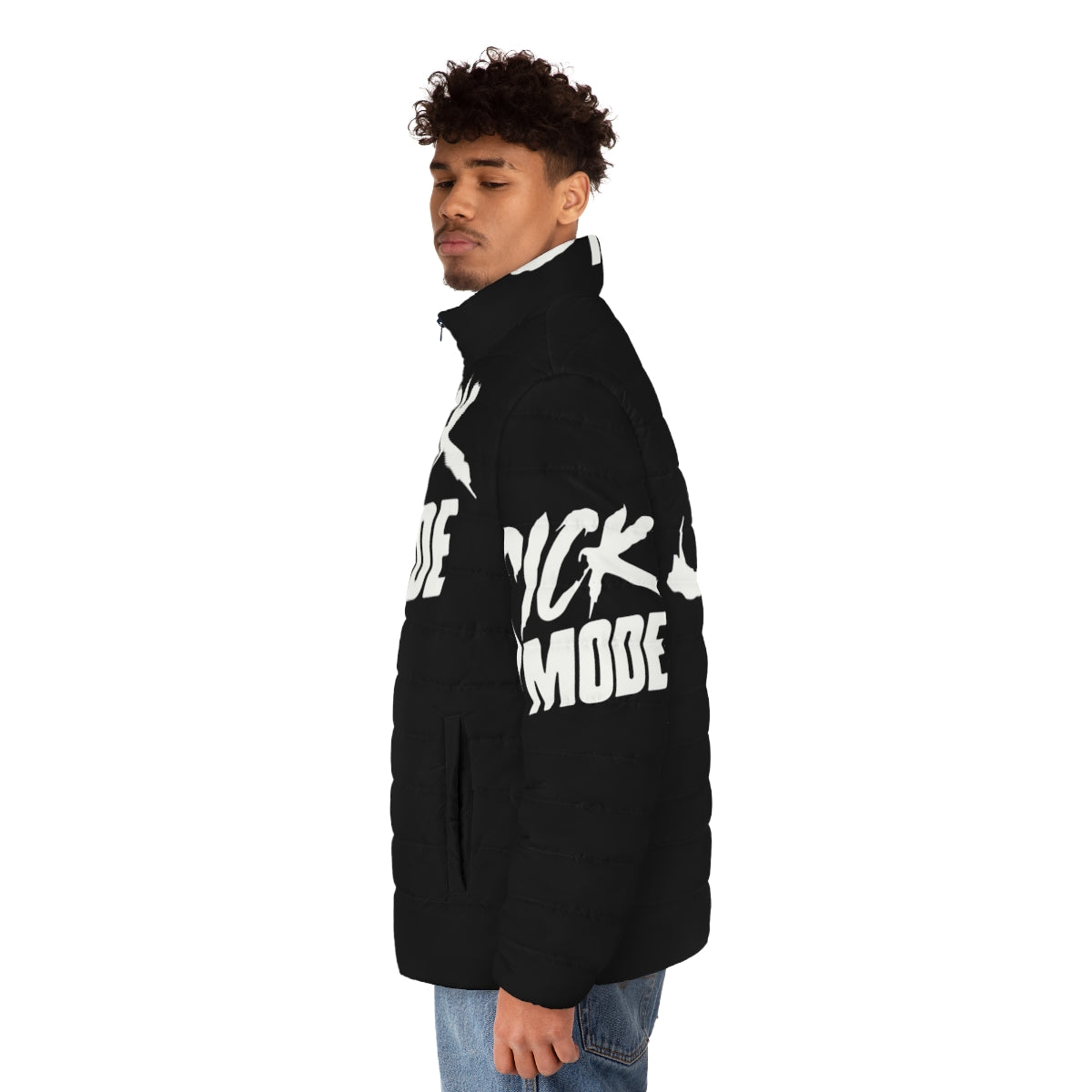 Sickmode Puffer Jacket - Stylish winter coat with hardstyle-inspired design - men side left