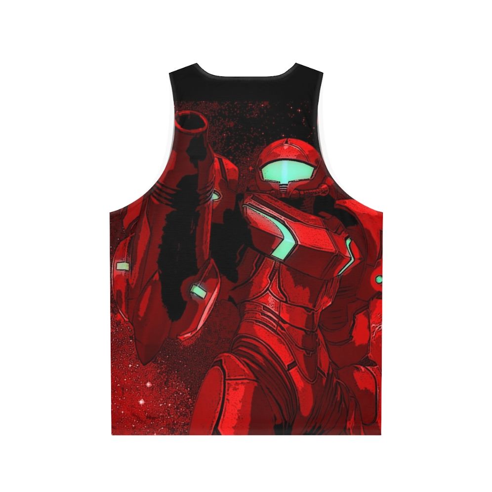 Metroid inspired unisex space gaming tank top - Back