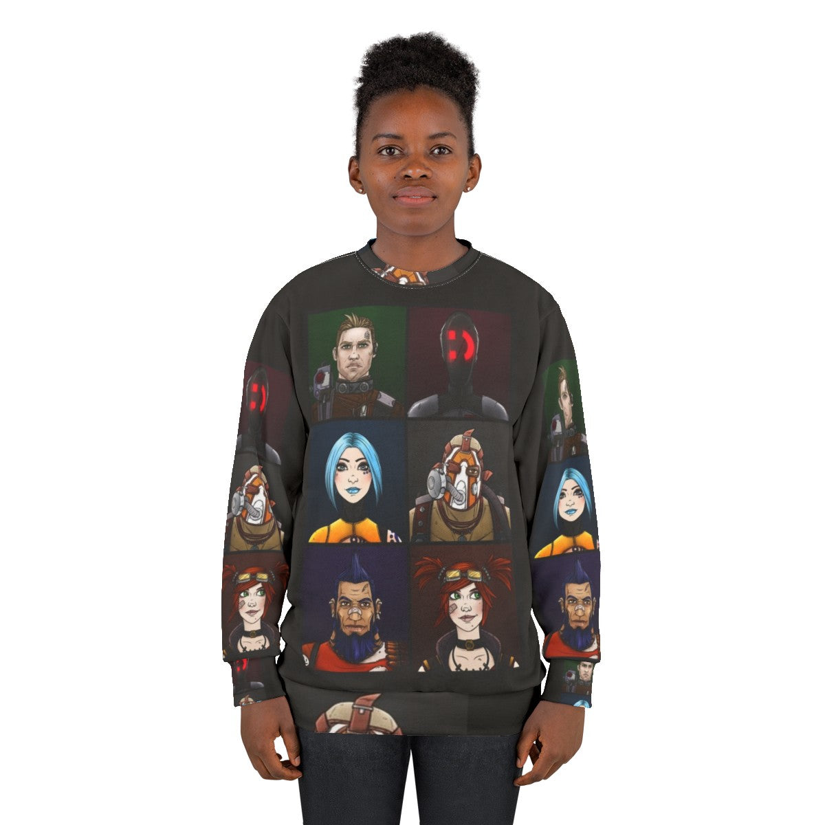 Borderlands 2 Vault Hunters Sweatshirt with fan art designs - women