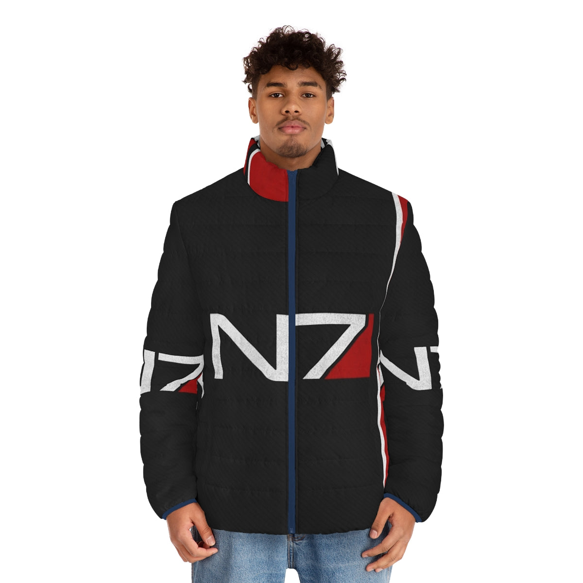 N7 Puffer Jacket featuring the iconic Mass Effect design - men front