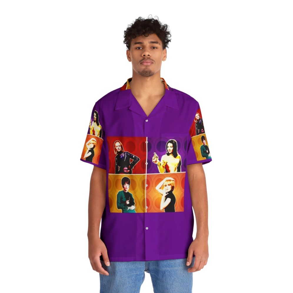 Avenging Angels Hawaiian Shirt featuring pop art inspired design - People Front