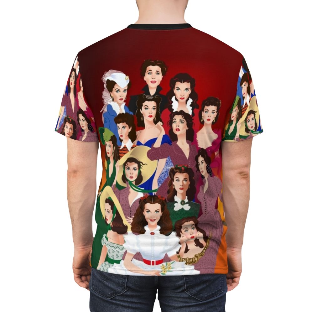 Graphic t-shirt featuring Scarlett O Hara from the classic film Gone with the Wind - men back