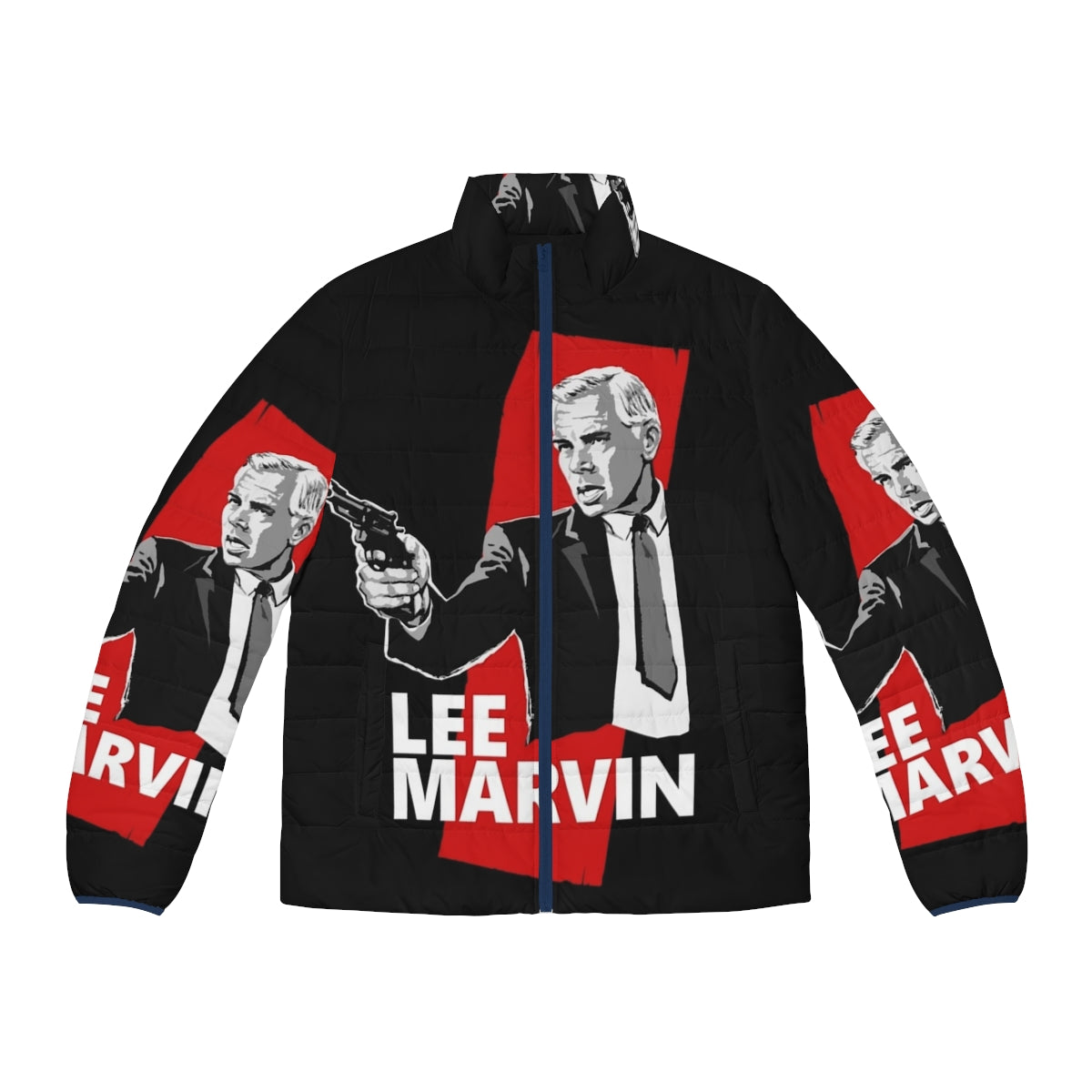 Lee Marvin wearing vintage puffer jacket - classic cinema icon