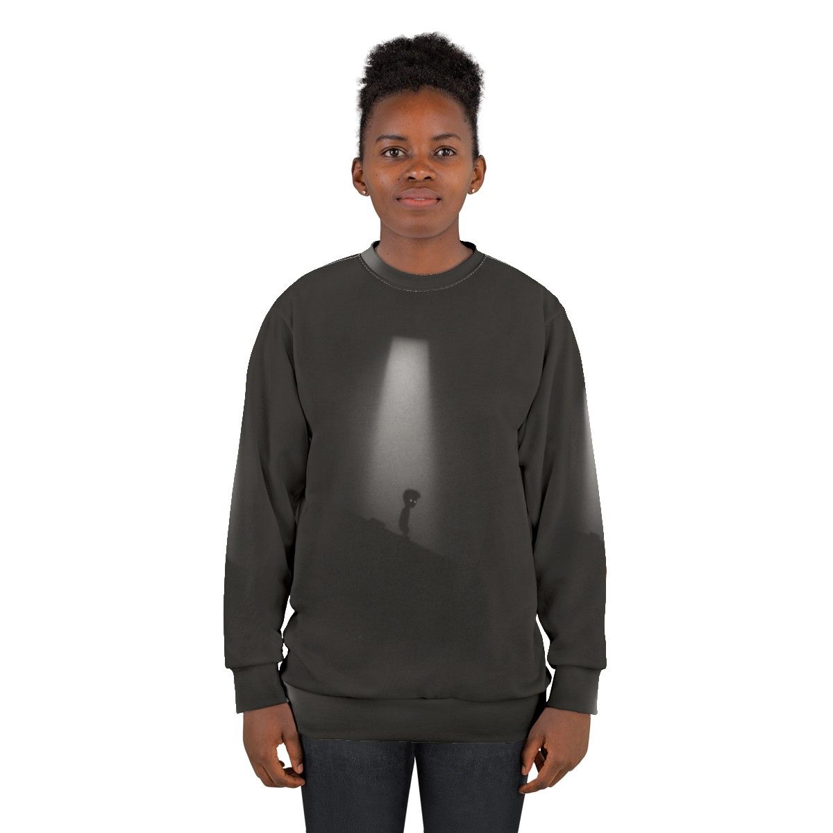 Dark The Light Gaming Sweatshirt with Occult Digital Artwork - women