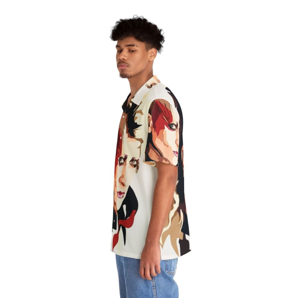 Peaches Hawaiian Shirt featuring a vibrant, music-inspired design - People Left