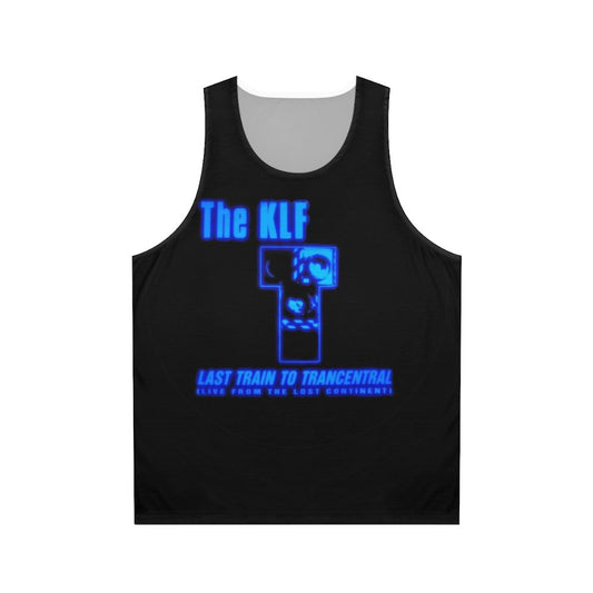 90s Music Tank Top with The KLF Last Train to Trancentral Design