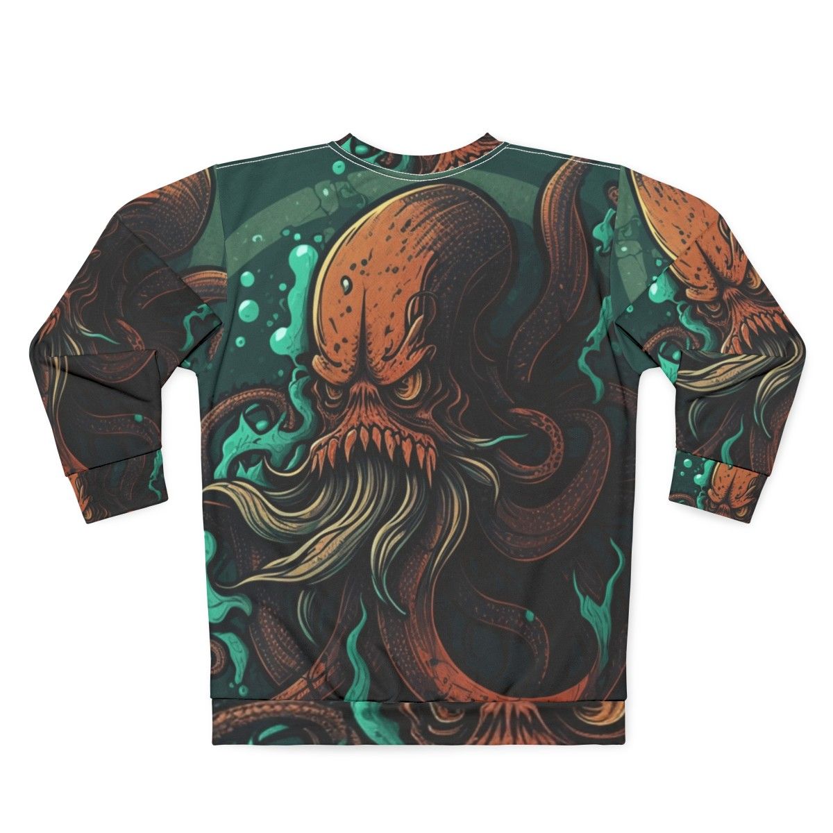 Sweatshirt featuring mythical sea creatures and legendary aquatic beasts - Back